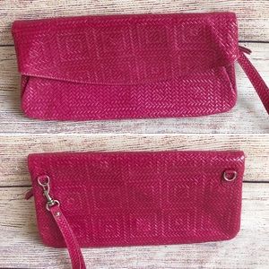 Italian Leather Magenta Gianni Chiarini Clutch